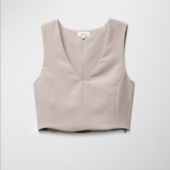 Aritzia Tops - Aritzia Wilfred Grey Crop Top